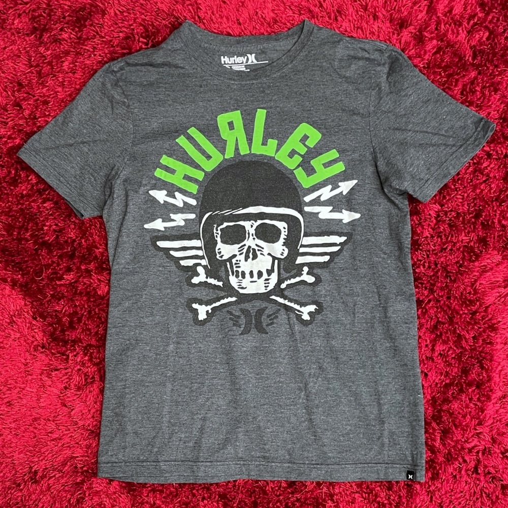 Hurley Surf Skateboard Medium Medium Snowboard Retro Shirt Heather Grey
